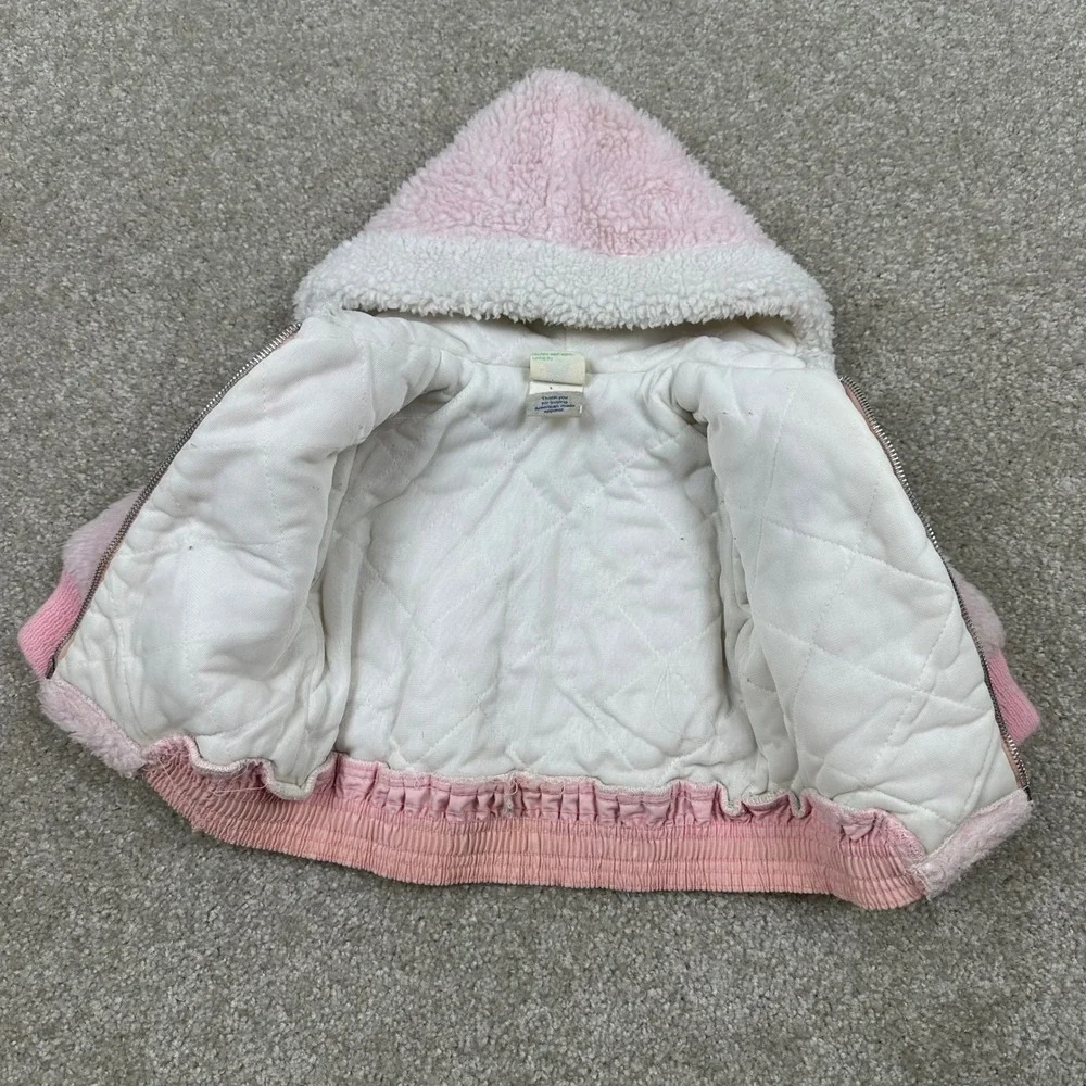 Vintage Sesame Street Cookie Monster Pink Sherpa Fleece Jacket Baby Size 1